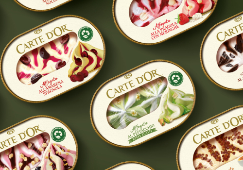 Carte D’Or Affogati ice-cream: the new, sustainable pack.
