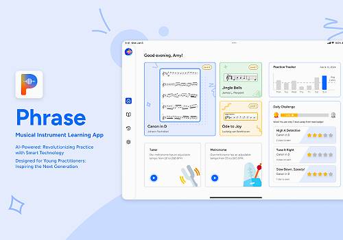 Design Awards Winner - Ying Pan - Phrase: AI-powered Musical Instrument Learning App