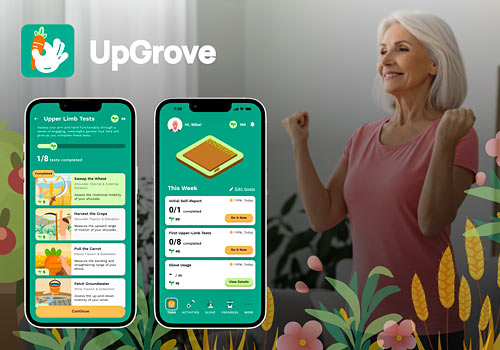 Design Awards Winner - Xinke (Coco) Wu - UpGrove: A Gamified App for Upper-Limb Self-Assessment